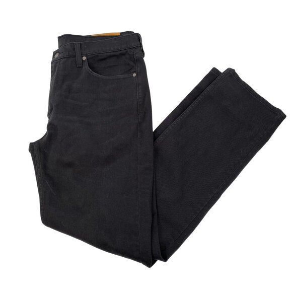 Levi's Black Cotton Blend 514 Straight Jeans | Men's Size 36 - Picture 1 of 5